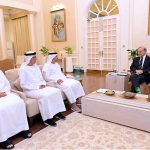 Amb. Hamad Obaid Ibrahim Al-Zaabi, the outgoing Ambassador of the United Arab Emirates to Pakistan calls on Prime Minister Muhammad Shehbaz Sharif.