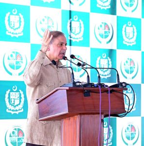 Prime Minister Muhammad Shehbaz Sharif addressing the affectees of recent torrential rains and floods in Khyber Pakhtunkhwa, Buner