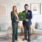 Danyal Chaudhry, Parliamentary Secretary for Information and Broadcasting presenting a souvenir to Ms. Jane Marriott