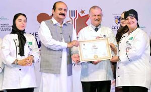 Chairman Prime Minister’s Youth Programme Rana Mashhood Ahmad Khan addresses the Chefs Association of Pakistan Membership Award Ceremony at COTHM