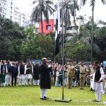 Pakistan's High Commissioner (Designate) to Bangladesh, Imran Haider hoisting the national flag to mark Pakistan's Independence Day at the High Commission