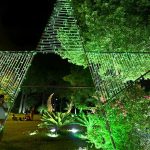 CDA workers decorating the green belt area with lights in the colors of Pakistan's national flag in the federal capital to commemorate the country's 78th Independence Day, 'Maarka e Haq'