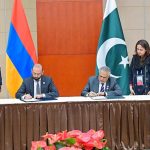 Deputy Prime Minister and Foreign Minister, Senator Mohammad Ishaq Dar, signed a Joint Communiqué, with the Foreign Minister of Armenia, Mr. Ararat Mirzoyan, thereby establishing diplomatic relations between the two countries