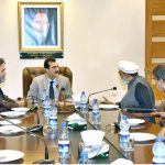 Chairman Senate, Syed Yousaf Raza Gilani, being briefed on the overall performance of ACM Group of Companies during his visit to Hattar Industrial Area