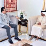 Ambassador of the United Arab Emirates, Hamad Obaid Ibrahim Salem Al Zaabi, pays a farewell call on Chairman Senate, Syed Yousaf Raza Gilani, in the federal capital