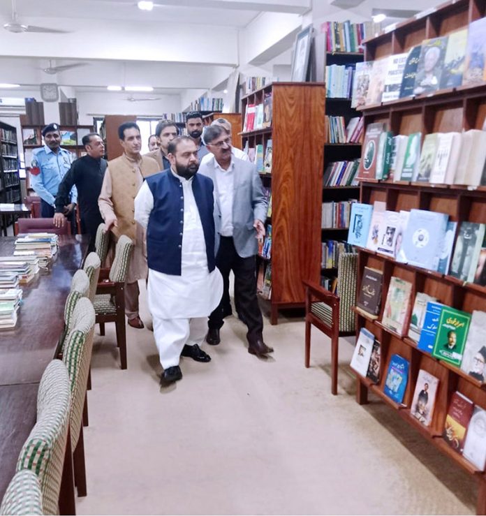 Federal Minister for National Heritage and Culture Division Aurangzeb Khan Khichi on Tuesday visted National Languages Promotion Department (NLPD)