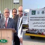 On directives of Prime Minister, Pakistan NDMA dispatched a special consignment of 100 tons for people of Gaza from Islamabad International Airport