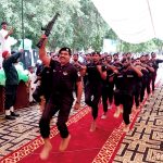 Bahawalpur police presenting march past in a ceremony in connection with the celebration of Independence Day of Pakistan and Maarka e Haq
