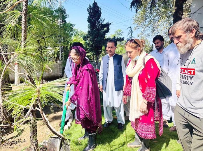 Minister of State Dr. Shazra Mansab Ali Khan visits flood-affected communities in Mingora; joins nationwide plantation campaign
