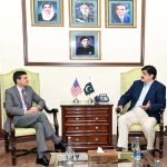Sindh Chief Minister Syed Murad Ali Shah meets with U.S. Consul General Scott Urbom who paid him a farewell visit at the Chief Minister’s House