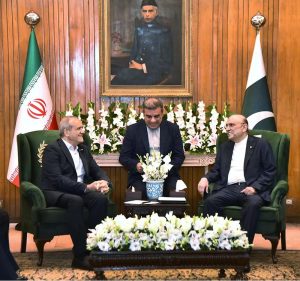 The President of Iran Dr Masoud Pezeshkian called on President Asif Ali Zardari, at Awan-e- Sadr
