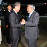 Deputy Prime Minister and Foreign Minister, Senator Mohammad Ishaq Dar, received member of the CPC Politburo and Minister for Foreign Affairs of China, Wang Yi , at Nur Khan Airbase