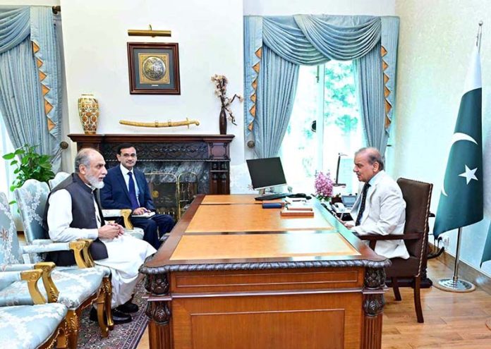 Federal Minister for Science and Technology Nawabzada Khalid Hussain Magsi calls on Prime Minister Muhammad Shehbaz Sharif