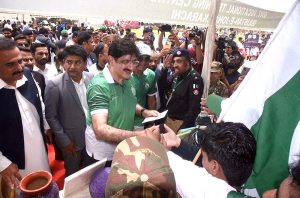 Sindh Chief Minister Syed Murad Ali Shah hoists the national flag at KCCI's restored heritage building to mark Pakistan's 78th Independence Day