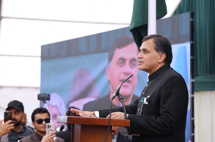 High Commissioner of Pakistan to UK, Dr. Mohammad Faisal addressing the Independence Day event at Pakistan High Commission