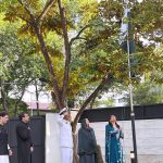 Ambassador Dr. Asima Rabbani hoisting flag on the occasion of Independence Day of Pakistan