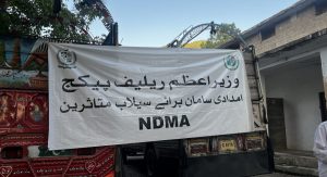 NDMA hands over relief supplies to Swat administration for flood victims