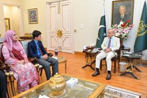 PM meets Ikram Ullah; expresses satisfaction at his educational progress