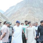 Aleem Khan visits GB, inspects ongoing rehabilitation work after flood