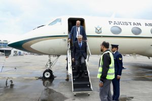 DPM/FM Dar arrives Dhaka on an official visit