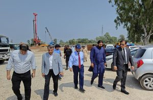 Randhawa inspects progress on T-Chowk flyover, stresses timely completion