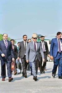 Prime Minister Muhammad Shehbaz Sharif accompanied by a high level Pakistani delegation departs from Islamabad for Doha on his one day official visit of Qatar to express solidarity with Qatar in the wake of heinous attacks carried out by Israel on Doha