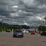 An attractive view of thick clouds hovering over the sky of Federal Capital