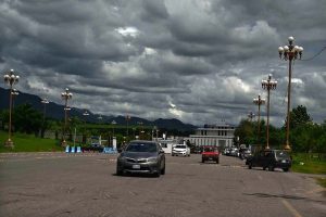 An attractive view of thick clouds hovering over the sky of Federal Capital
