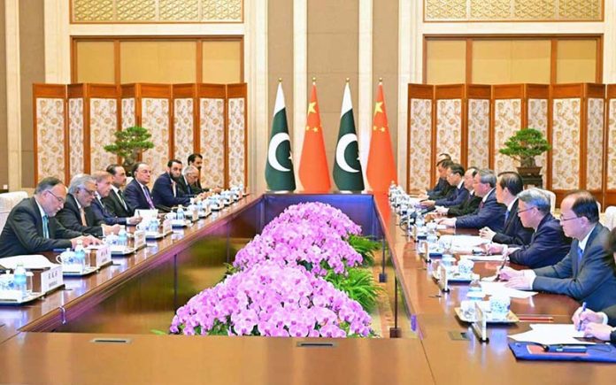 Prime Minister Muhammad Shehbaz Sharif meets with Premier Li Qiang of the People's Republic of China