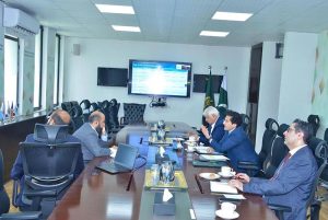Federal Minister for Petroleum, Ali Pervaiz Malik, chairing a meeting to review the comprehensive roll-out plan for providing RLNG connections to domestic users across the country.