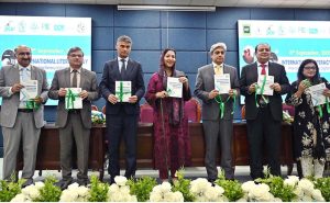 Minister of State for Federal Education and Professional Training Ms. Wajiha Qamar launching “NFE Monitoring and Evaluation Mechanism” during a seminar on “Promoting Literacy Era” on the occasion of International Literacy Day 2025 Organized by Ministry of Federal Education and Professional Training in collaboration with JICA-AQAL and Allama Iqbal Open University.