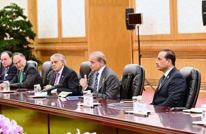 Prime Minister Muhammad Shehbaz Sharif meets with President of People's Republic of China H.E. Xi Jinping.