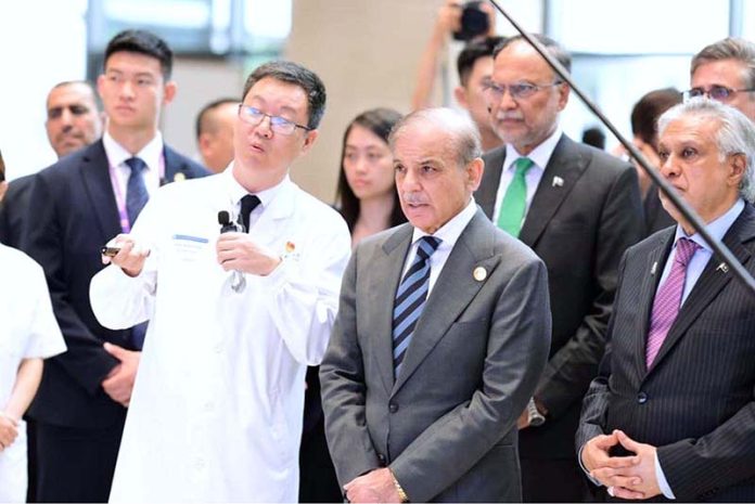 Prime Minister Muhammad Shehbaz Sharif visits the Anzhen Hospital in Beijing