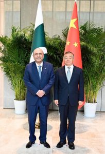 President Asif Ali Zardari with Mr. Li Shulei, Member of the Political Bureau and Secretariat of the Communist Party of China Central Committee and Minister of the Publicity Department of the CPC Central Committee.