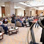 National Coordinator to the Prime Minister on Tourism, Sardar Yasir Ilyas Khan addressing during a distribution of Super Nova School Celebrates Record-Breaking Results "High Achievers Ceremony 2025"at local hotel