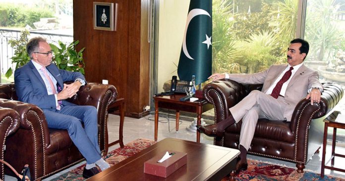 Chairman Senate, Syed Yousaf Raza Gilani, holds a meeting with Australian High Commissioner, Mr. Neil Hawkins, at Parliament House