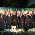 Ambassador of Pakistan to Turkiye Dr. Yousaf Junaid in a group photograph with Turkiye's Minister of National Defence, Yasar Güler and Turkish dignitaries on Defence & Martyrs Day Reception