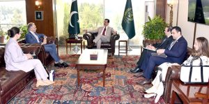 Chairman Senate, Syed Yousaf Raza Gilani, holds a meeting with Australian High Commissioner, Mr. Neil Hawkins, at Parliament House