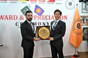 Thailand’s Ambassador to Pakistan, Rongvudhi Virabutr, along with ASEAN Ambassadors, visits Niftysphere Institute of Arts & Designing during the Award and Appreciation Ceremony.