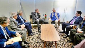 Prime Minister Muhammad Shehbaz Sharif held a bilateral meeting with Chief Adviser of Bangladesh Prof. Muhammad Yunus on the sidelines of 80th Session of UNGA.