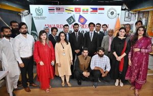 Thailand’s Ambassador to Pakistan, Rongvudhi Virabutr, along with ASEAN Ambassadors, visits Niftysphere Institute of Arts & Designing during the Award and Appreciation Ceremony.