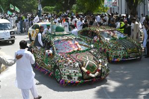 The Eid Milad Un Nabi (PBUH) procession on its way at G-7