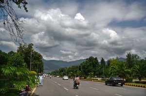 An attractive view of clouds hovering over the sky of Federal Capital.