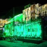 A beautifully illuminated view of street and local building at Qasimabad in connection with Eid Milad-un-Nabi (SAWW) celebrations