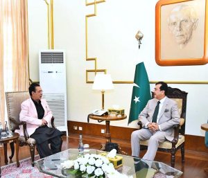 Acting President Syed Yousuf Raza Gilani meeting with Governor Gilgit-Baltistan Syed Mehdi Shah at Aiwan-e-Sadr, in federal capital.