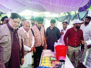 Federal Minister for Poverty Alleviation and Social Safety Syed Imran Ahmed Shah visited relief Camps in Sahiwal established by Pakistan Poverty Alleviation Fund in collaboration with CHEF International