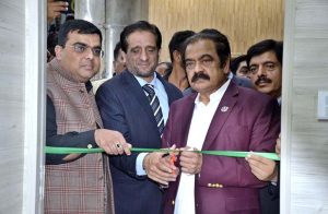 Prime Minister’s Political Adviser Senator Rana Sanaullah Khan is inaugurating the renovation of FCCI Complex during his visit to Faisalabad Chamber of Commerce & Industry (FCCI).