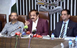Prime Minister’s Political Adviser Senator Rana Sanaullah Khan is inaugurating the renovation of FCCI Complex during his visit to Faisalabad Chamber of Commerce & Industry (FCCI).