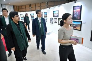 Minister of State for National Heritage & Culture Division Huzifa Rehman visiting during opening ceremony of Digital Immersive Gallery at Islamabad Museum