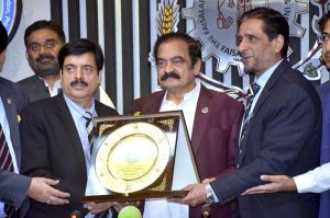 Prime Minister’s Political Adviser Senator Rana Sanaullah Khan is inaugurating the renovation of FCCI Complex during his visit to Faisalabad Chamber of Commerce & Industry (FCCI).
